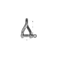 BLA STAINLESS STEEL TWISTED D SHACKLE G316 8MM