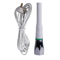 450mm VHF Ground Dependent Antenna, Base, Cable & Plug - White
