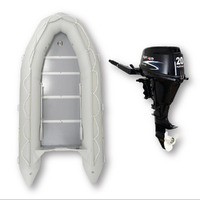 4.3m ISLAND INFLATABLE BOAT + 20HP PARSUN OUTBOARD MOTOR " UNBEATABLE PACKAGE DEAL " 14ft Island Boat & 20hp 4-Stroke Outboard complete