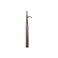 WOODEN BOAT HOOK WITH CHROME PLATED BRASS HEAD 2.1M