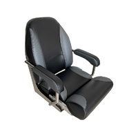 Mojo Deluxe Flip-Up Black/Carbon Grey Boat Seat