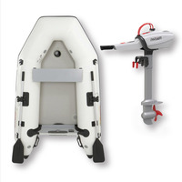 2.3m ISLAND INFLATABLE BOAT + 3HP Parsun JOY 3 ELECTRIC OUTBOARD MOTOR " UNBEATABLE PACKAGE DEAL " 7.6ft Island Air-Deck Boat & Electric Outboard