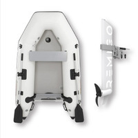 2.3m ISLAND INFLATABLE BOAT + 3HP REMIGO ELECTRIC OUTBOARD " UNBEATABLE PACKAGE DEAL " 7.6ft Island Air-Deck Boat &  Electric Outboard