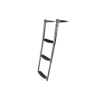 ABOVE PLATFORM TELESCOPIC LADDER WITH EXTRA WIDE STEPS
