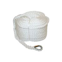 POLYETHYLENE 3 STRAND ANCHOR ROPE WITH STAINLESS STEEL THIMBLE