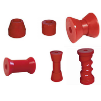 RED - POLY SOFT ROLLERS  (IDEAL FOR FIBREGLASS BOATS)