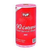 FOOD SERVICE WIPE ROLL 90 SHEETS RED